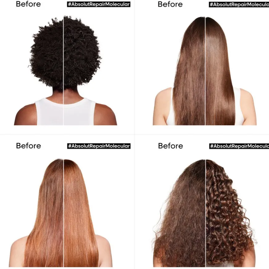 L'Oréal Professionnel Repair Molecular Shampoo, Rinse-Out Serum and Leave-In