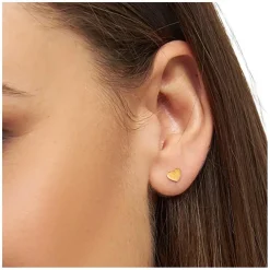 Love U Earring Gold 1pcs