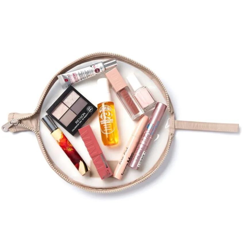 Lunar Flat Lay Makeup Pouch Taupe