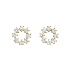 Lurie Round Earring Gold/Clear