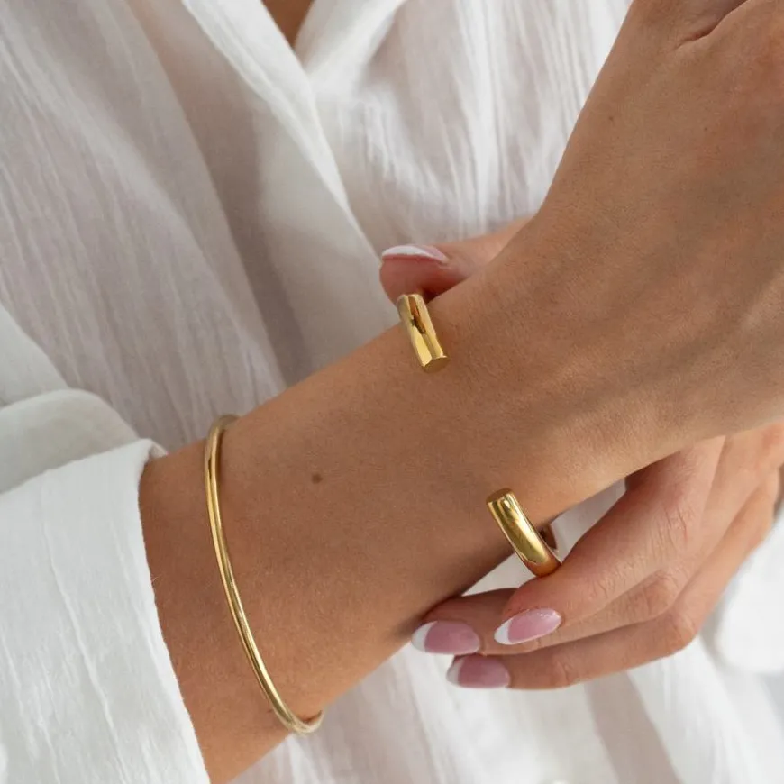 Maeve Statement Bangle Stainless Steel