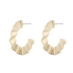 Malibu Big Oval Earring Plain Gold