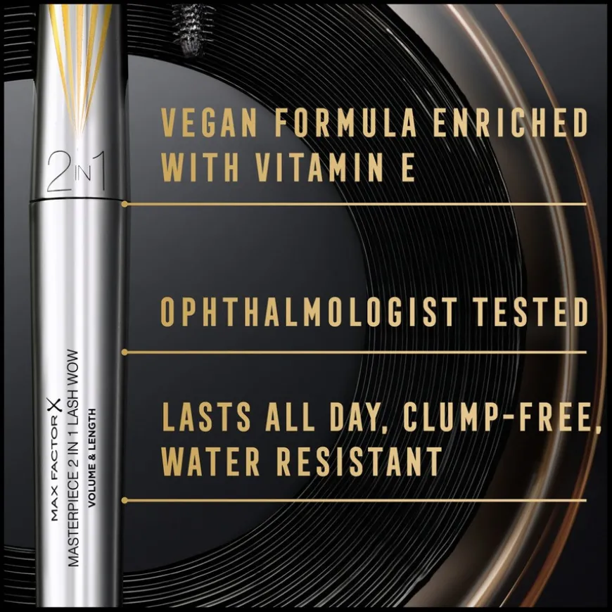 Masterpiece 2-in-1 Lash Wow Mascara 002 Black Brown 7ml