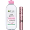 Maybelline Lash Sensational Sky High Mascara Black + Garnier Micellar Cleansing Water Normal & Sensitive Skin