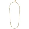 Mayfair Double Necklace Plain Gold 42cm