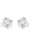 Mayfair Irregular Pearl Earring Silver/White