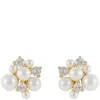 Mayfair Irregular Pearl Earring Gold/White