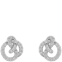 Mayfair Knot Earring Silver/Clear