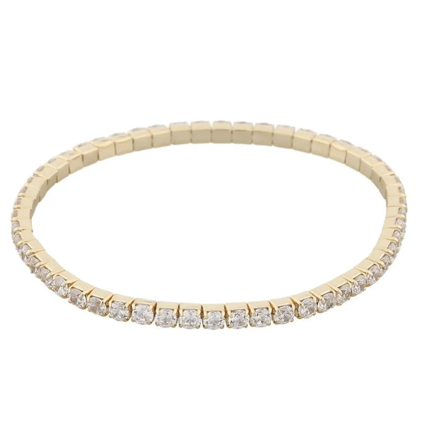 Meadow Elastic Bracelet Gold/Clear S/M