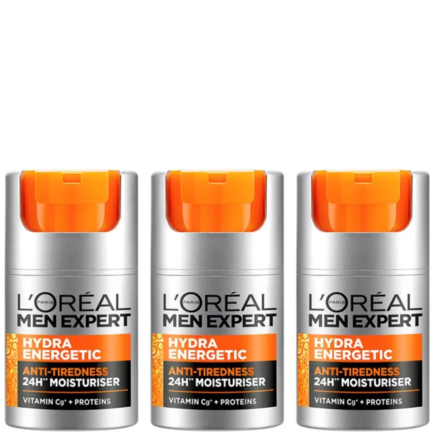 Men Expert Hydra Energetic Moisturising Lotion Trio 3x50ml