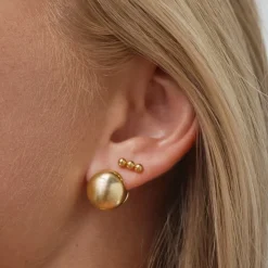 Mia Large Oval Drop Stud Earring Stainless Steel