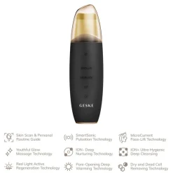 MicroCurrent Skin Scrubber & Blackhead Remover 9 in 1 Gray