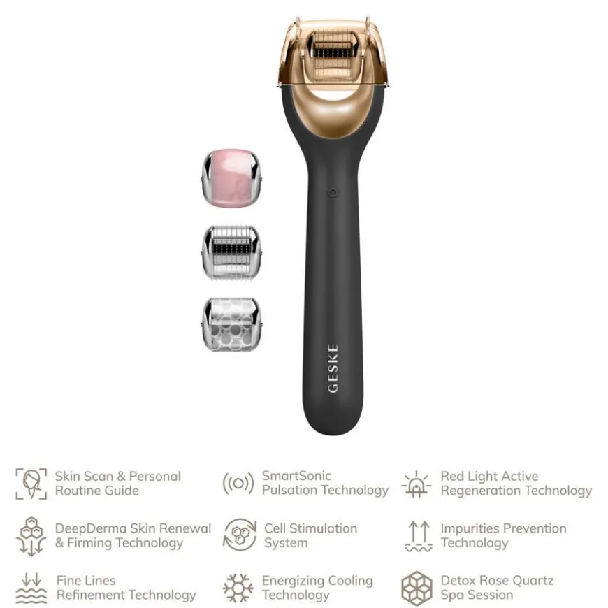 MicroNeedle Face Roller 9 in 1 Gray