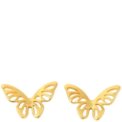 Mini Butterfly Stud Earrings Gold