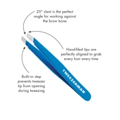 Mini Slant Tweezer Bahama Blue