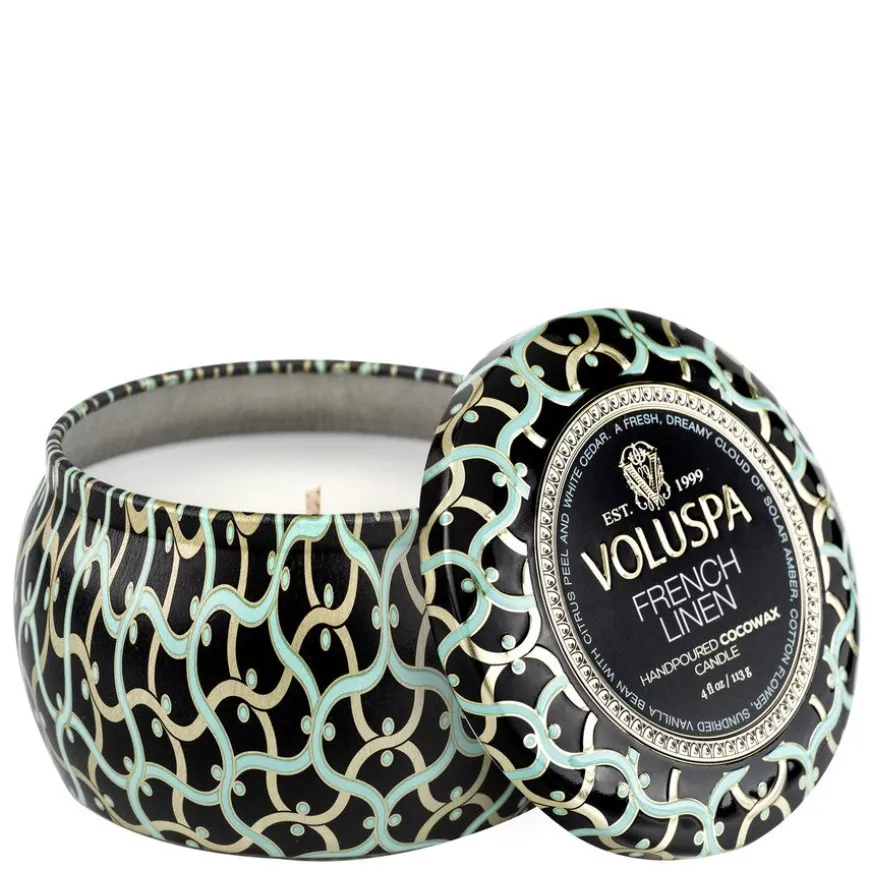 Mini Tin Candle French Linen 113g