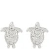 Mini Turtle Stud Earrings Silver