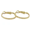 Moe Ring Earring Plain Gold 25mm