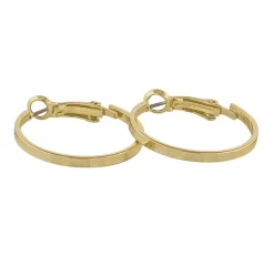 Moe Ring Earring Plain Gold 25mm