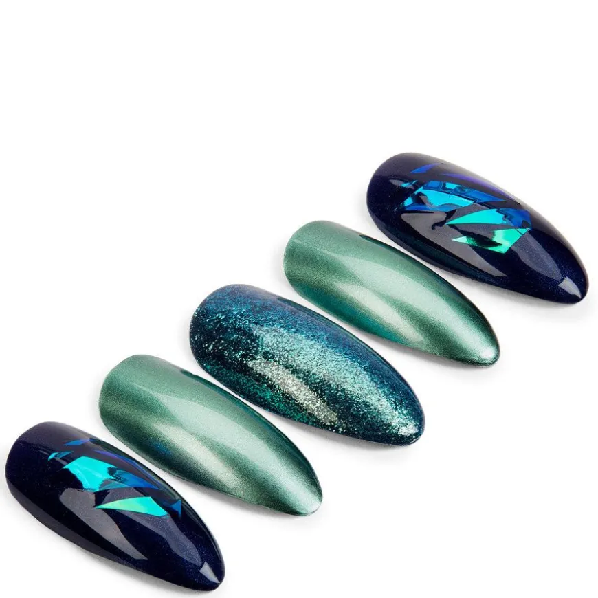 Nail Addict Green Glitter Chrome