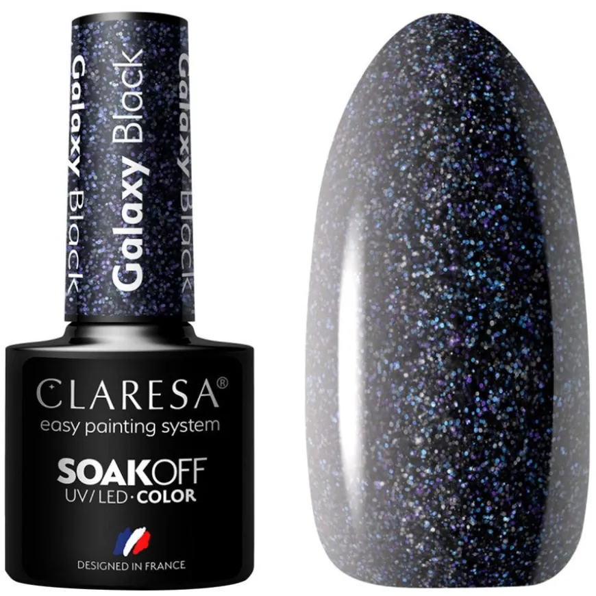 Nail Polish Hybrid Soak Off Galaxy Black 5ml