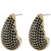 Naomi Big Drop Earring Gold/Black