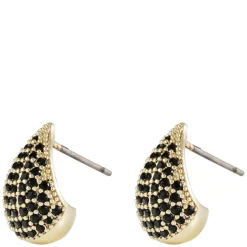 Naomi Drop Earring Gold/Black
