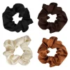 Natural Satin Scrunchies 4pcs