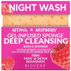 Night Wash Deep Cleansing Retinol & Raspberry Gel-Infused Sponge 75g