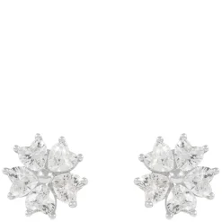 Nisi Flower Earring Silver/Clear Onesize