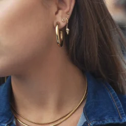 Nori Link Chain Necklace Stainless Steel Gold