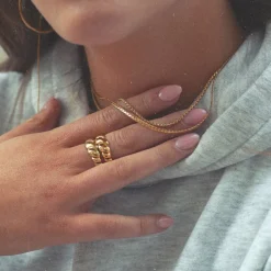 Nori Link Chain Necklace Stainless Steel Gold