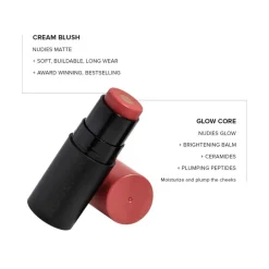 Nudies Matte + Glow Core All Over Face Blush Color Sunset Gold 5g