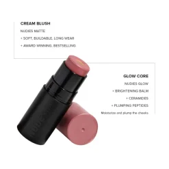 Nudies Matte + Glow Core All Over Face Blush Color Pink Ice 5g
