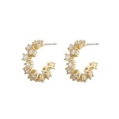 Nuit Oval Ear Gold/Clear 17mm