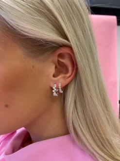 Nuit Oval Ear SIlver/Clear 17mm