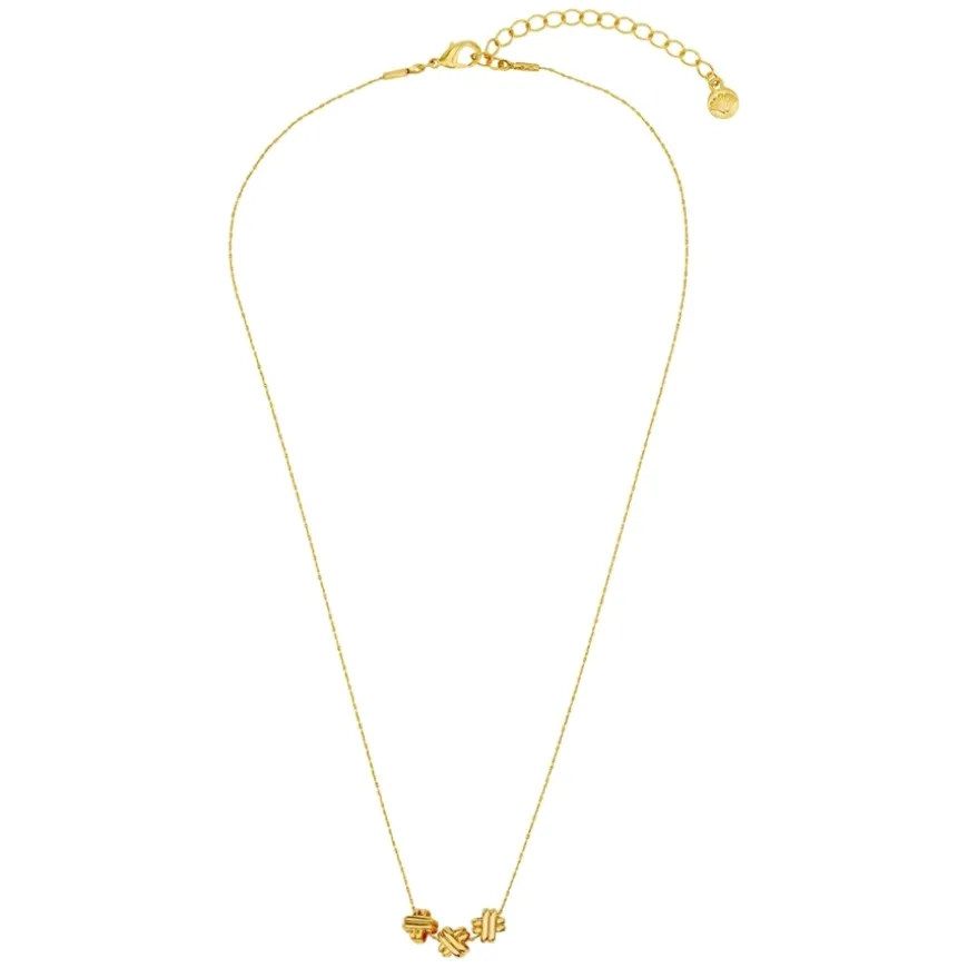 Orelia Cross Trio Thread Thru Necklace