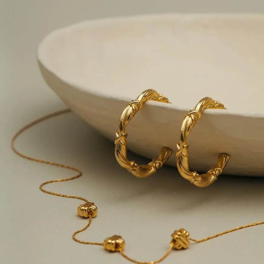 Orelia Cross Trio Thread Thru Necklace