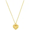 Orelia Crystal Starbust Heart Charm Necklace