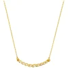 Orelia Crystal Wave Curved Bar Necklace