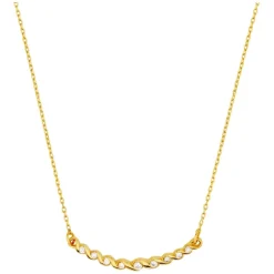 Orelia Crystal Wave Curved Bar Necklace