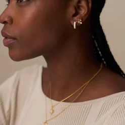 Orelia Floral Clover Stud Earrings