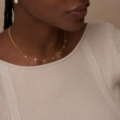 Orelia Multi Crystal Drop Necklace