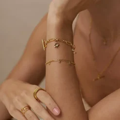 Orelia Multi Crystal Drop Bracelet