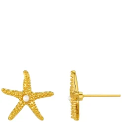 Orelia Starfish & Pearl Stud Earring
