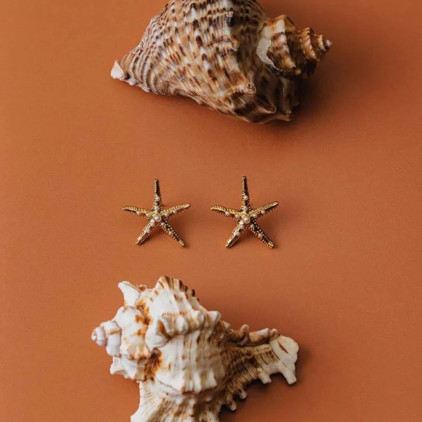 Orelia Statement Embellished Starfish Stud Earring