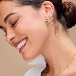 Orelia Statement Embellished Starfish Stud Earring