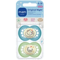 Original Night 6-16m Silicone Blue 2pcs