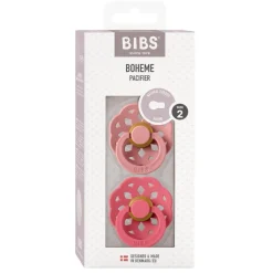 Pacifier Boheme Latex Dusty Pink/Coral Size 2 2pcs