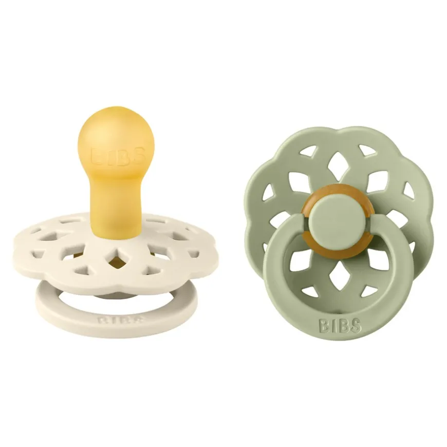 Pacifier Boheme Latex Ivory/Sage Size 1 2pcs